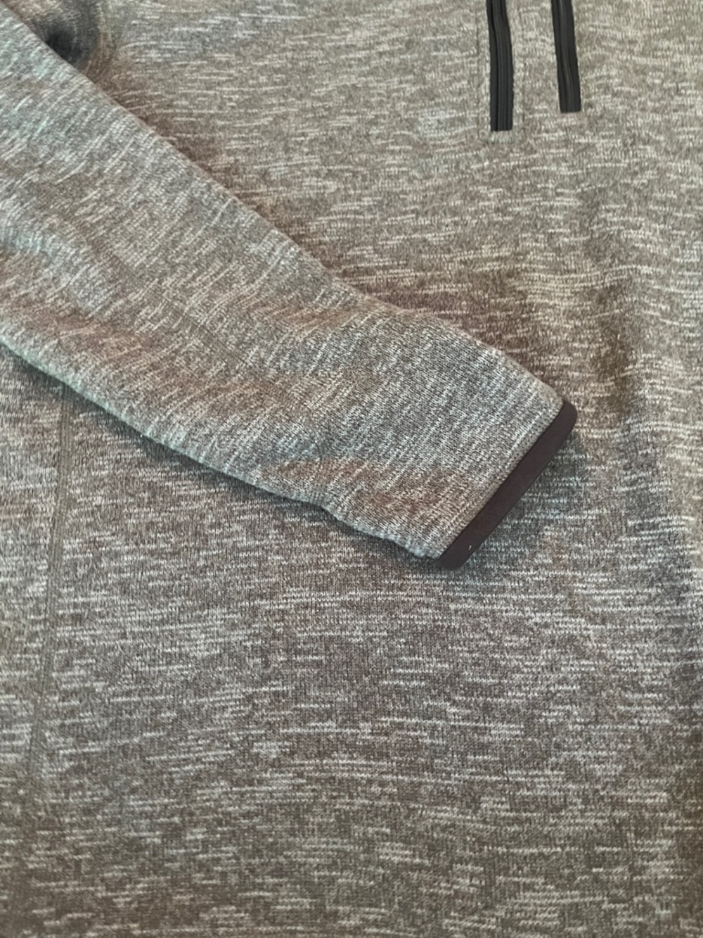 Patagonia Heathered brown/white mens size L Quarter-Zip Fleece Pullover - Picture 11 of 11